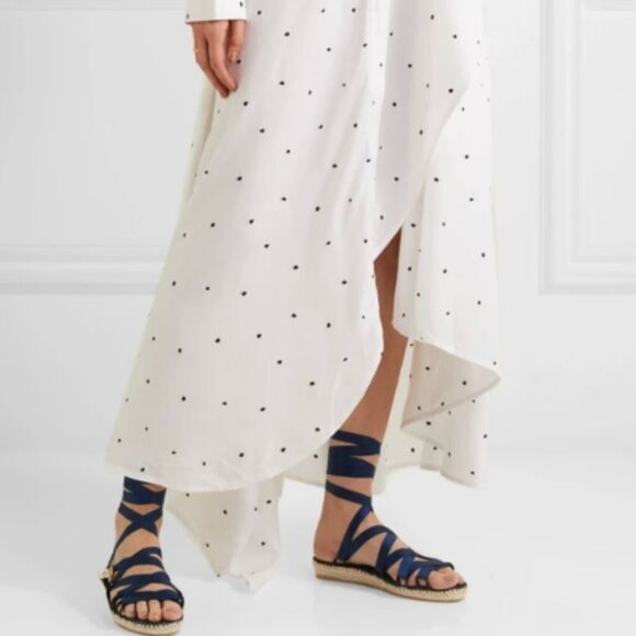 Espadrilles With Ribbons Navy - Picture 3 of 9